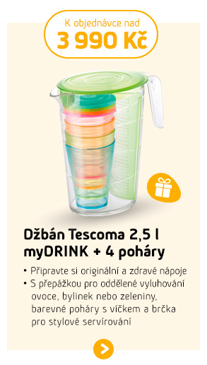 Džbán Tescoma myDRINK 2,5 l + 4 poháry s víčkem