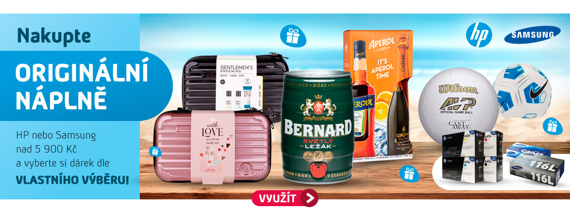 Nakupte originální náplně HP nebo Samsung nad 5900 Kč a vyberte si dárek dle vlastního výběru!