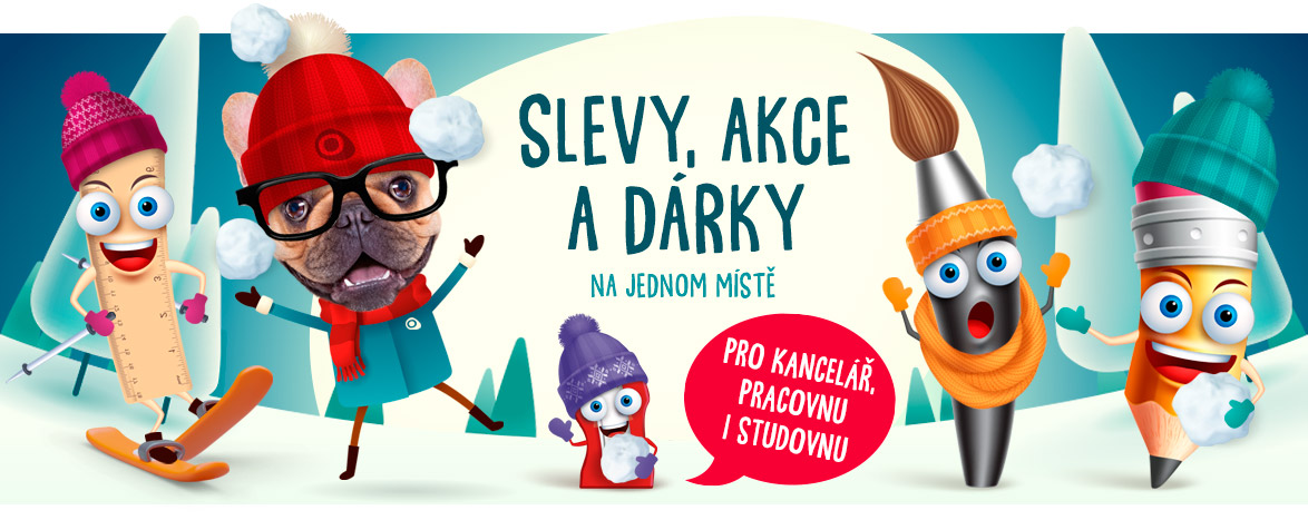 Slevy, akce a dárky na jednom místě - pro kancelář, pracovnu i studovnu
