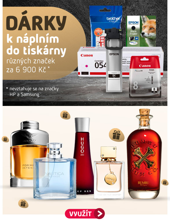 Nakupte spotřební materiál do vašich tiskáren, kopírovacích a multifunkčních zařízení různých značek v hodnotě na 6900 Kč a vyberte si dárek dle vlastního výběru