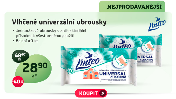 Vlhčené univerzální ubrousky Linteo Satin