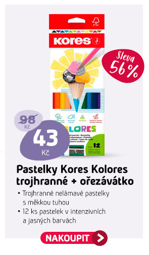 Pastelky Kores Kolores trojhranné + ořezávátko