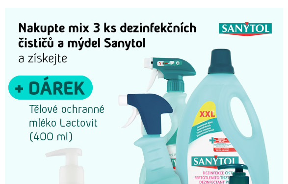 Dezinfekční čističe a mýdla Sanytol