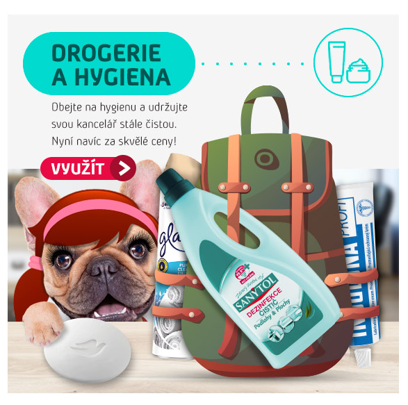 DÁRKY, AKCE A SLEVY pro výlety i mimo kancelář - DROGERIE A HYGIENA