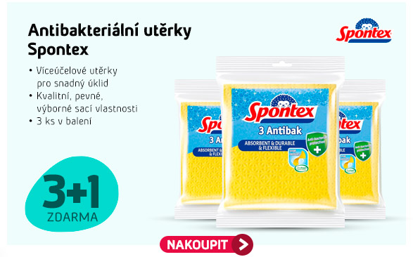 Houbové utěrky Spontex - antibakteriální