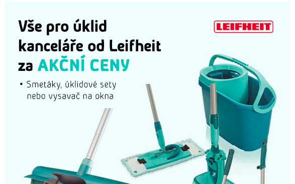 Vše pro úklid Vaší kanceláře od Leifheit za akční ceny