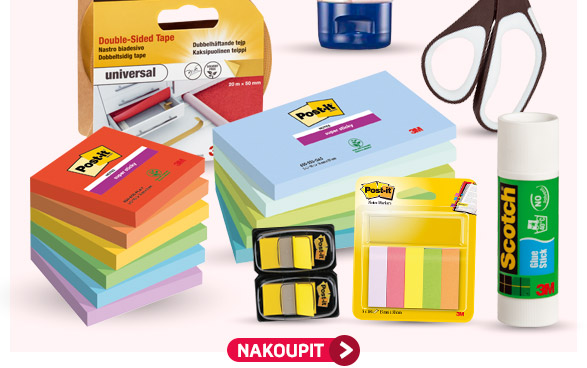 Při nákupu produktů Post-it a Scotch nad 500 Kč dárek krém na ruce Avon