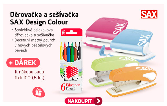 Děrovačka a sešívačka SAX Design Colour 