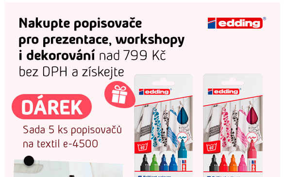 Nakupte popisovače pro prezentace, workshopy i dekorování a získejte dárek