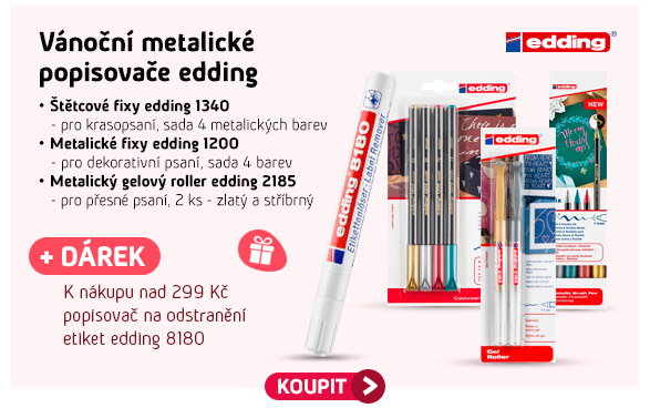 Vánoční metalické popisovač edding