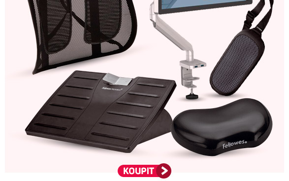 Vyberte si ze široké nabídky ergonomických produktů značky Fellowes