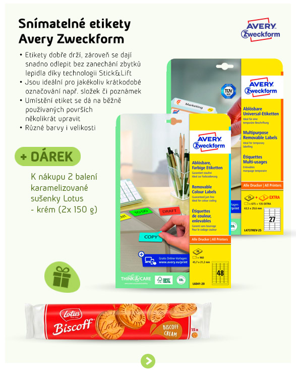 Snímatelné etikety Avery Zweckform