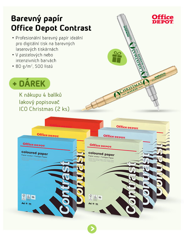 Barevný papír Office Depot Contrast  A4