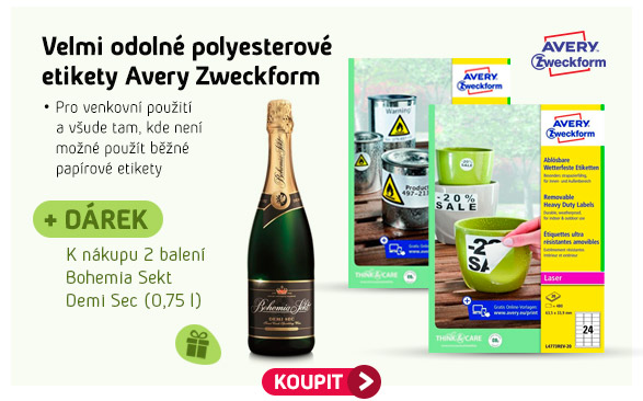 Velmi odolné polyesterové etikety Avery Zweckform