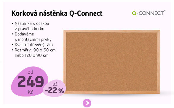 Korková nástěnka v dřevěném rámu Q-Connect