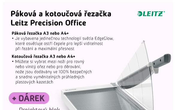 Páková a kotoučová řezačka Leitz precision office