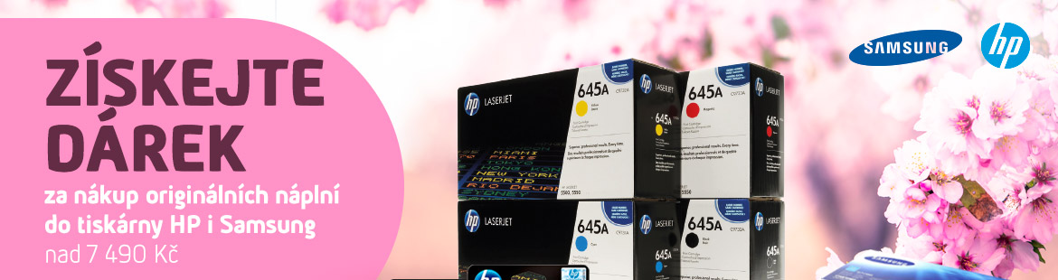 ZÍSKEJTE DÁREK za nákup náplní do tiskárny HP i Samsung