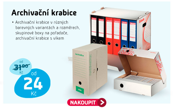 Archivační krabice a plastové boxy