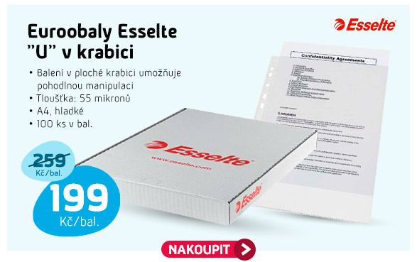 Euroobaly Esselte U v krabici A4