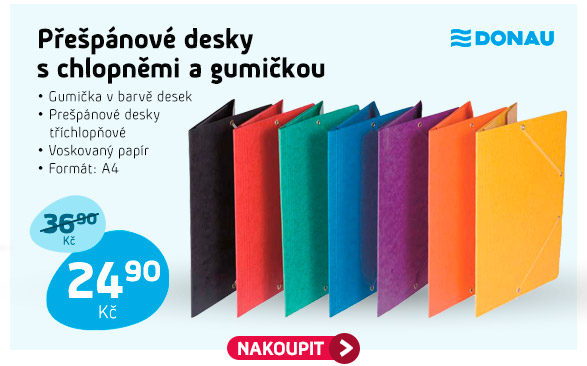 Přešpánové desky s chlopněmi a gumičkou