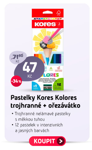 Pastelky Kores Kolores trojhranné + ořezávátko