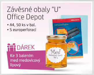 Závěsné prospektové obaly U Office Depot A4 + dárek med medovicový lipový