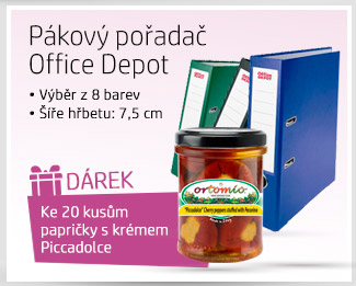 Pákový pořadač Office Depot A4 + dárek Piccadolce Cherry papričky plněné krémem Pecorino
