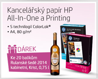 Kancelářský papír HP All-In-One a Printing + dárek Rulanské šedé 2014 kabinetní