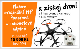 Nakup originální HP tonerové a inkoustové náplně v hodnotě 15 000 Kč bez DPH a získej Dron Art HoverDrone H806C