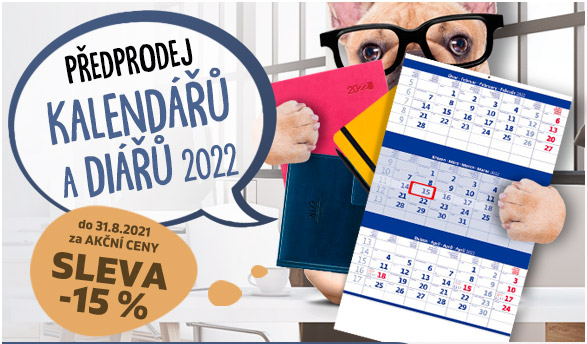 Předprodej kalendářů a diárů 2022