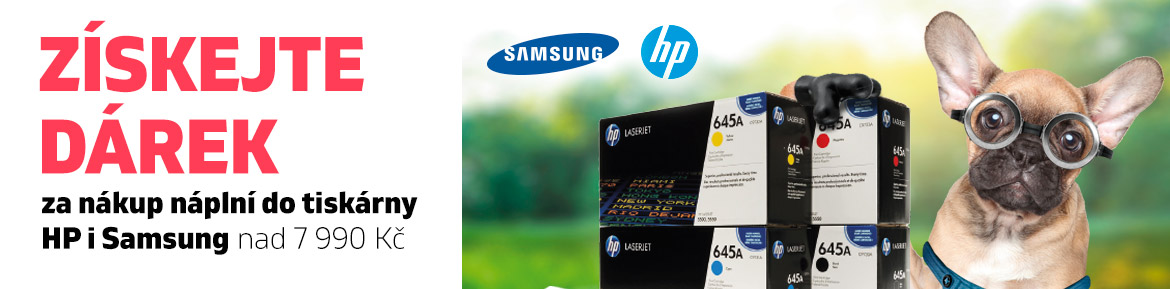 ZÍSKEJTE DÁREK za nákup náplní do tiskárny HP i Samsung