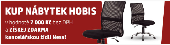 Kup nábytek Hobis v hodnotě 7 000,- Kč a získej dárek kancelářskou židli Ness