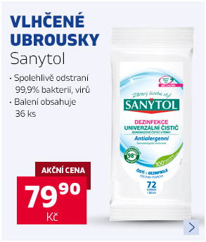 Vlhčené ubrousky Sanytol