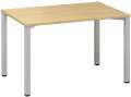 Psací stůl Alfa 200 - 120 x 80 cm, divoká hruška/stříbrný