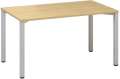 Psací stůl Alfa 200 - 140 x 80 cm, divoká hruška/stříbrný