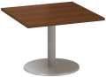 Jednací stůl Alfa 400 - 80 cm, nízký, ořech/stříbrný