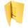 Papírové desky s chlopněmi HIT Office - A4, žluté, 50 ks