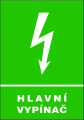 Tabulka - Hlavní vypínač