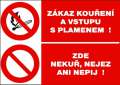 Tabulka - Zákaz vstupu s plamenem!