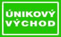 Bezpečnostní tabulka Únikový východ - plastová