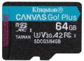 Kingston 64GB microSDXC Canvas Go Plus