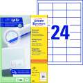 Univerzální etikety Avery Zweckform - bílé, 64,6 x 33,8 mm, 2 400 ks