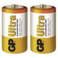 Alkalické baterie GP Ultra - D, LR20, 1,5V, 2 ks