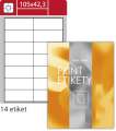 Snímatelné etikety S&K Label - bílé, 105 x 42,3 mm, 1400 ks