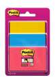 Bločky Post-it Super Sticky - 47,6 x 76 mm, makové, 3 ks
