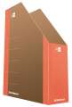 Stojan na časopisy Donau Life - 8 cm, neonový oranžový, kartonový, 1 ks