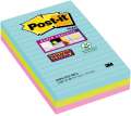 Bločky Post-it Super Sticky Cosmic - 101 x 152 mm, mix barev, 3 ks
