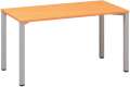 Psací stůl Alfa 200 - 140 x 70 cm, buk Bavaria/stříbrný