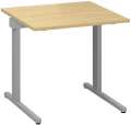 Psací stůl Alfa 305 - 80 cm, divoká hruška/stříbrný