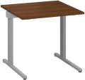 Psací stůl Alfa 305 - 80 cm, ořech/stříbrný